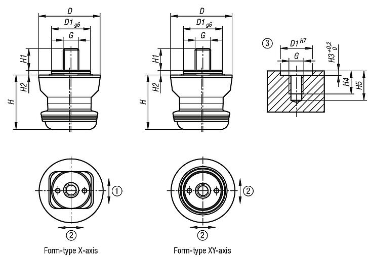 UNILOCK compensation clamping bolts 
system size 80 mm