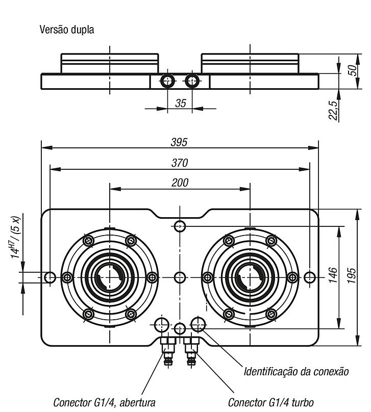 Estação de fixação UNILOCK versão dupla