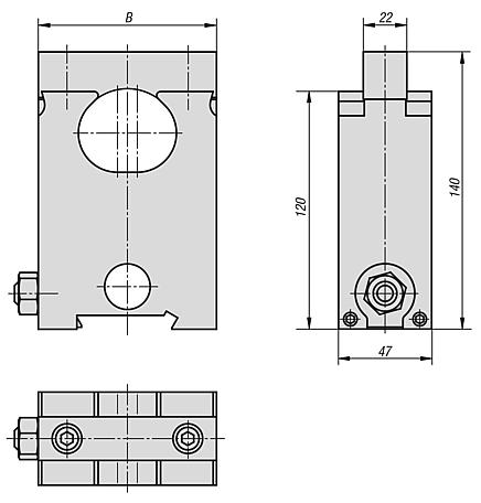Centre jaws 5-axis clamping system compact