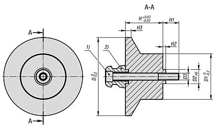 Tamanho de sistema do adaptador de redução UNILOCK 138 mm