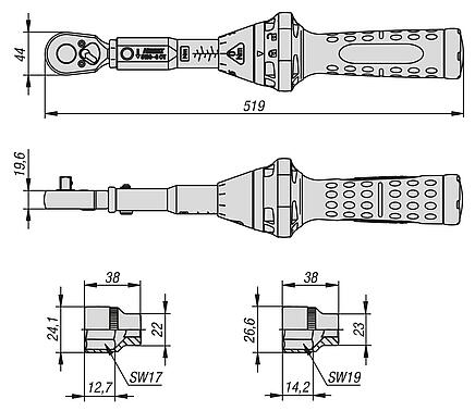 Chave de torque para morsa de 5 eixos versão