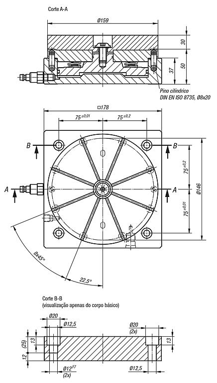 Grampo de fixação multiforme para placas de fixação