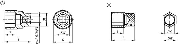 Sockets and plastic inserts