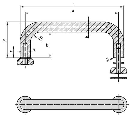 Puxador em arco para anel e arruela de vedação Hygienic USIT® da Freudenberg Process Seals