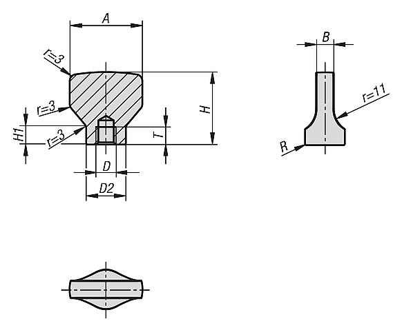 Porcas borboleta para anel de vedação e arruela Hygienic USIT® Freudenberg Process Seals