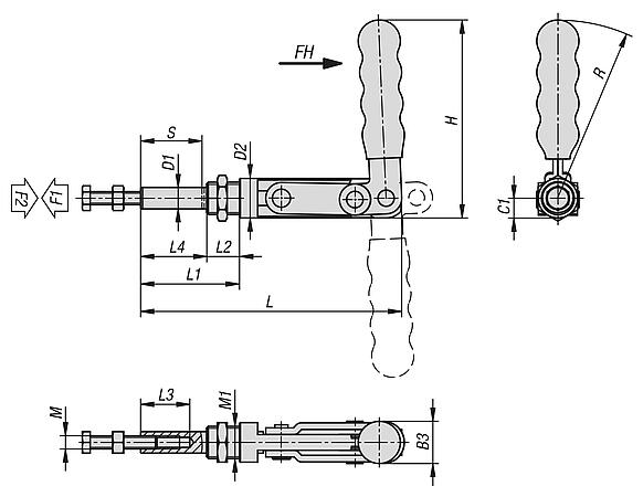 Grampo tipo torpedo sem console