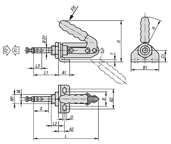 Grampo tipo torpedo com console