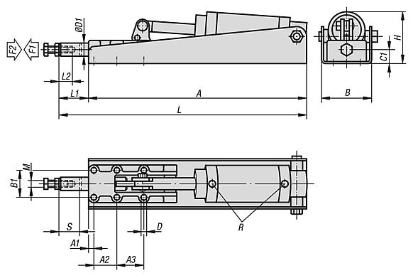 Grampos pneumáticos tipo torpedo