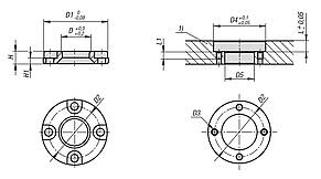 Locating bushes, steel, for ball lock pin
