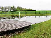 Lago para captação de água de chuva